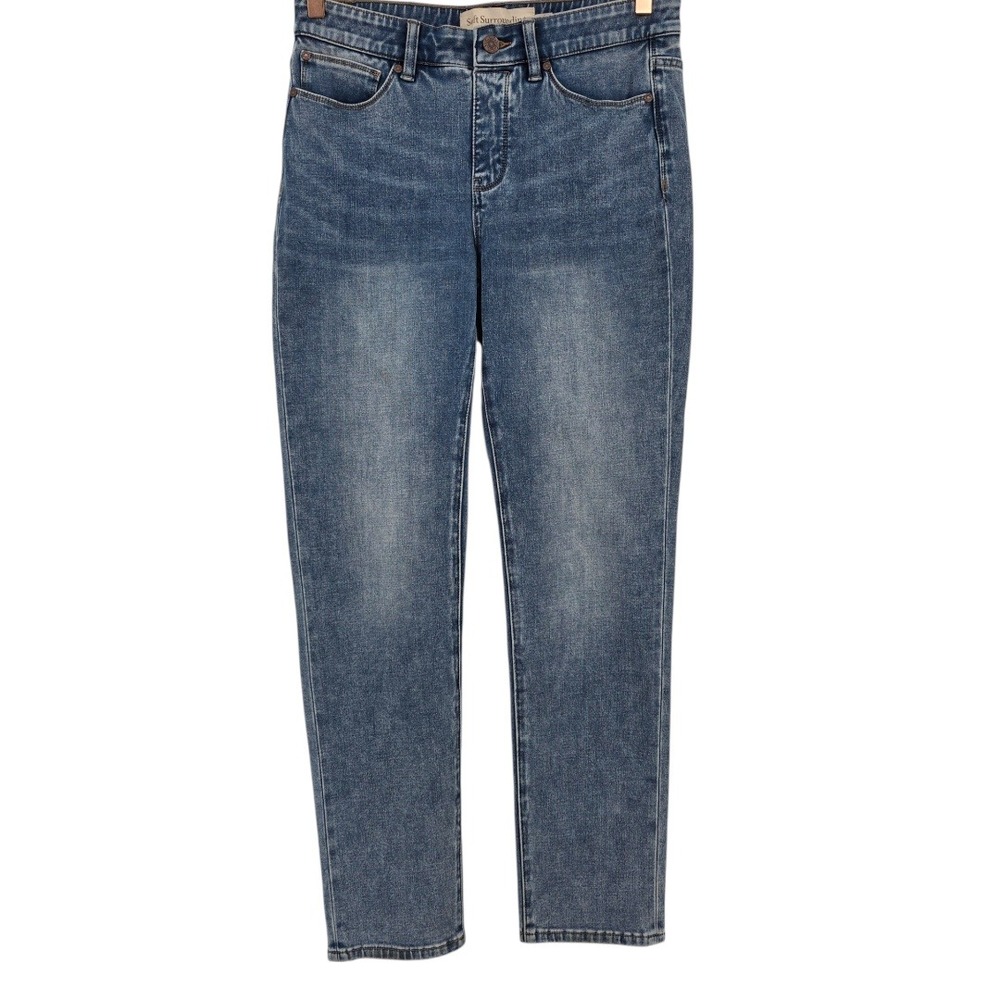 Soft Surroundings Womens‎ S The Ultimate Denim Relaxed Straight Jeans